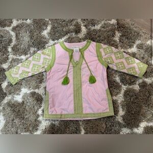 Gretchen Scott Designs Pink and Green Tunic